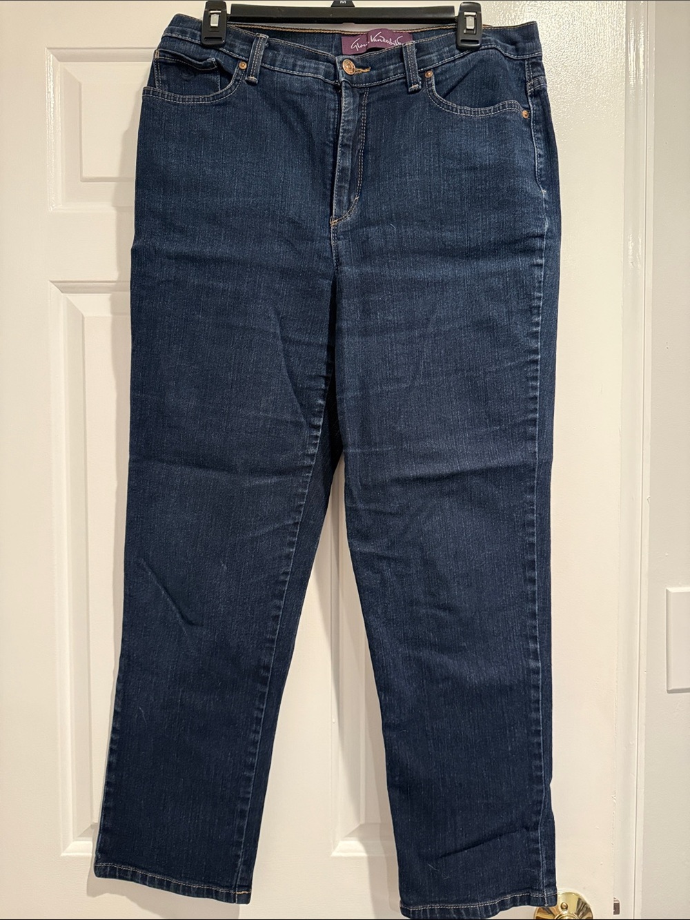 Gloria Vanderbilt Dark Blue Straight-Leg Jeans